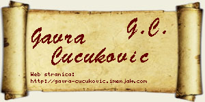 Gavra Čučuković vizit kartica